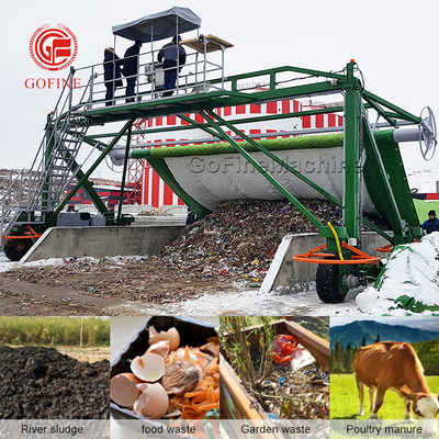 Lini Produksi Pupuk Organik Limbah Makanan Dengan Mesin Penutup Daur Ulang Kompos