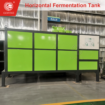 Tangki fermentasi horizontal untuk produksi pupuk organik dengan kontrol suhu yang tepat