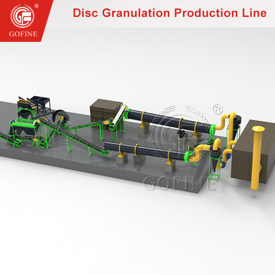 20.000 Ton / Tahun Pan Granulator Jalur Produksi Efisiensi Tinggi Operasi Stabil