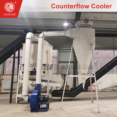 Biomass Pellet Cooler Kayu Pellet Cooler Dengan Vibrating Screener