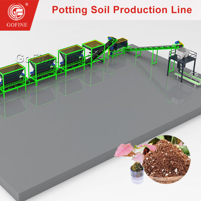 Peralatan Pencampur Tanah Kebun, Tanah Pot, Pencampuran, Lini Produksi Pencampuran