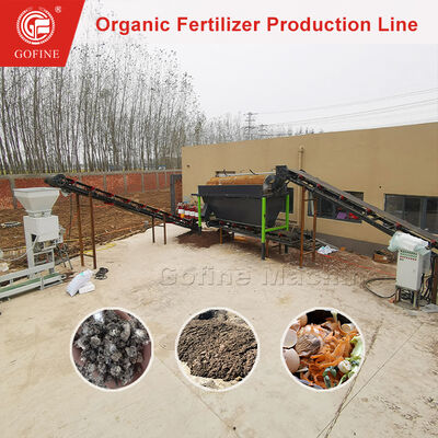 Peralatan lini produksi pupuk lengkap untuk kompos limbah kota